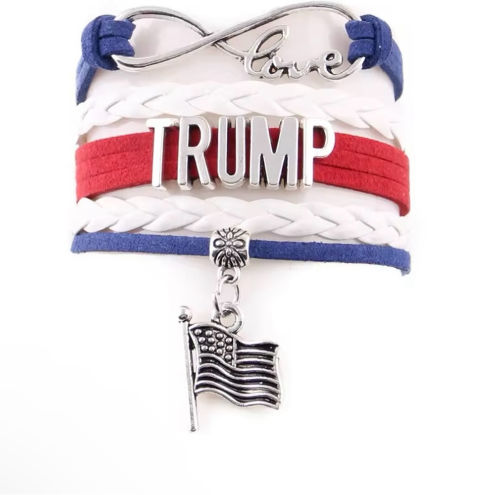 Trump bracelet love charm American flag charm patriotic Maga new